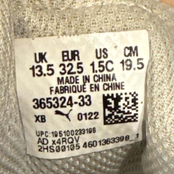 Puma Smash v2 Sneakers Kids Size 1.5C (White/Blue)-GUC - Picture 5 of 6